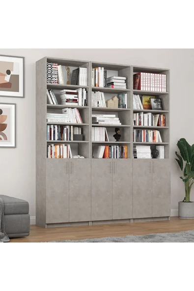 Asra Trend MDF Retro Taş Kapaklı Kitaplık – Ayarlanabilir Raf,Ev&Ofis Modern Dekoratif Kitaplık,K-56 ürün görseli
