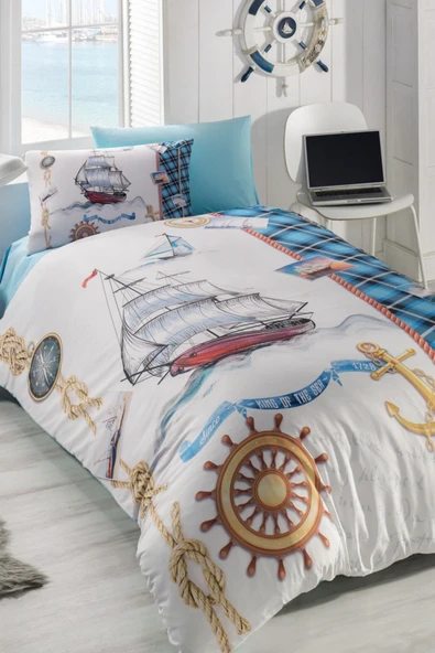Örtüm Tek Kişilik Uyku Seti Sailor Pkt059 - Resim 2