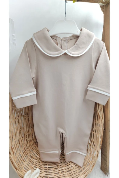gros shop Biyeli 3'lü %100 Pamuklu Hastane Çıkış Tulum Seti (KİŞİYE ÖZGÜ İSİMLİ NAKIŞ DESENLİ) - 2