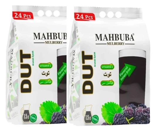 Mahbuba Dut Aromalı Soğuk Toz Içecek 24x11.2gr 2'li avantajlı set