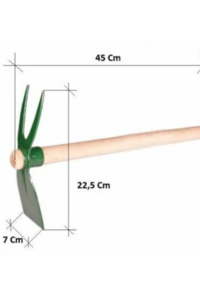 SPRENDA Çiçek Çapası Çatal 70x225mm - 45cm Düz Saplı - 4