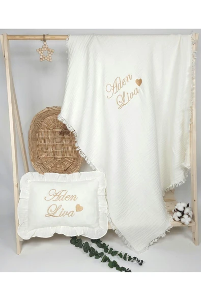 gros shop 4katlı Müslin Kumaş Yakalı Tulum %100pamuk Hastane Çıkışı-hediyelik(KİŞİYE ÖZGÜİSİMLİ NAKIŞ DESENLİ) - Resim 6