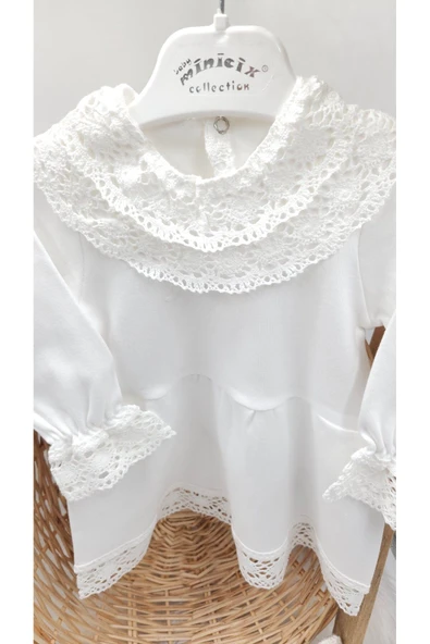 gros shop Yeni Doğan %100 Pamuk Dantelli Hediyelik Mevlüt Seti (KİŞİYE ÖZGÜ İSİMLİ NAKIŞ DESENLİ) - 4