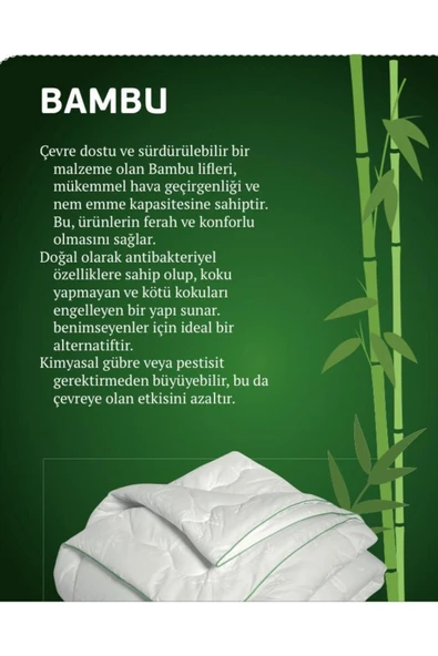 Yünteks Premium Biyeli Bambu Yastık ,1000gr