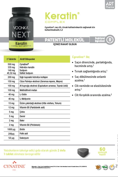 Voonka Next Keratin Complex 60 Tablet 2 Adet - Resim 2