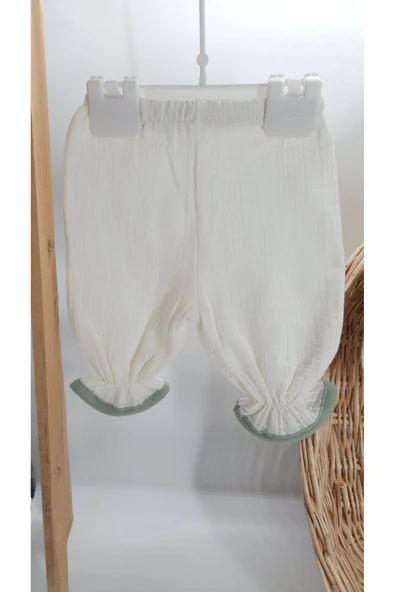 gros shop Yeni Doğan Burümcük Müslin Kumaş %100Pamuk 5’li Hastane Çıkış Seti(Kişiye Özgü İsimli Nakış Desenli) - 6