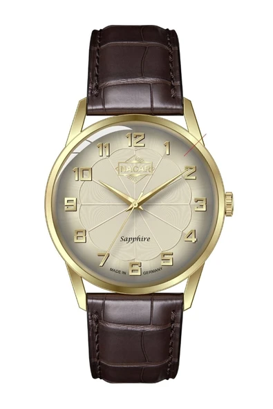 Safir Camlı Kurmalı Alman Üretimi Klasik Erkek Kol Saati - Resim 5