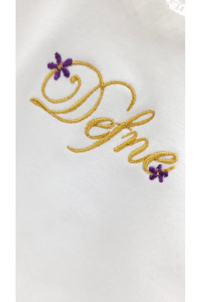 gros shop Yeni Doğan Danteli 3'lü Hastane Çıkış Tulum Seti - Mevlüt Seti (KİŞİYE ÖZGÜ İSİMLİ NAKIŞ DESENLİ) - Resim 6