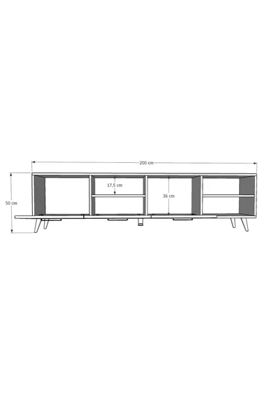 Tv Ünitesi Safir Meşe & Beyaz T-19 - 5
