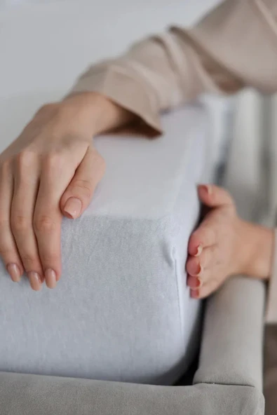 Düz Beyaz Çift/Tek Kişilik Lastikli Çarşaf %100 Pamuk,83 Tel - 3