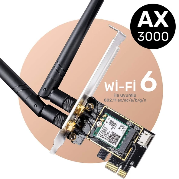 Cudy WE3000 5,2 Bluetooth, 2402Mbps Wi-Fi 6 Express Adaptör - Resim 7