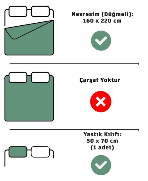 Tek Kişilik Nevresim Seti - Beyaz Saten (ÇARŞAFSIZ) - 4