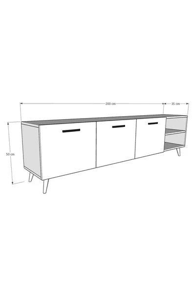 Tv Ünitesi Ceviz & Beyaz T-26 - 4
