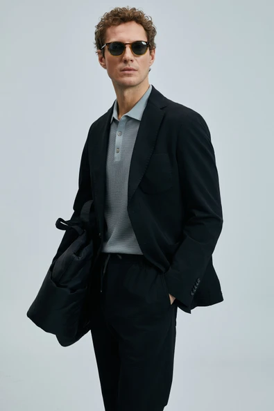 Lufian 111090114 Edwın Erkek Modal Karışımlı Kazak T- Shirt Erkek Tişort - Resim 12