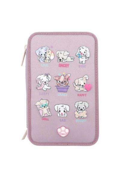 Üçlü Kalem Kutusu Led Köpekler Ruh Hali - Resim 2