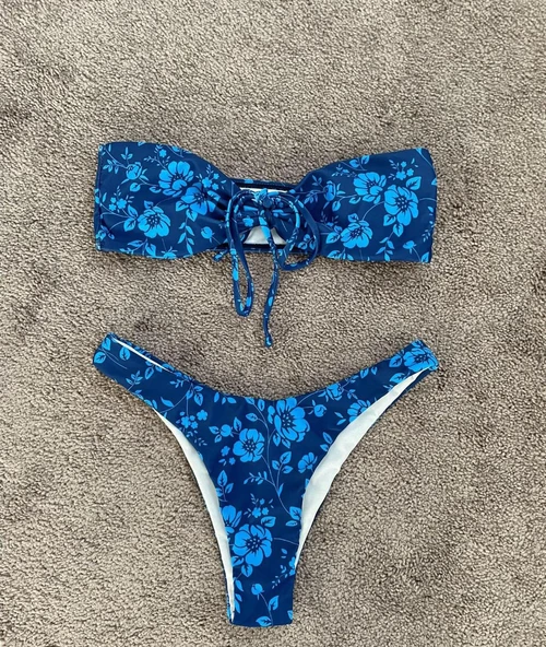 Bikini ,Brezilyan Kesim Straplez Bikini, Çıkarılabilir Pedli Bikini, Plaj Giyim