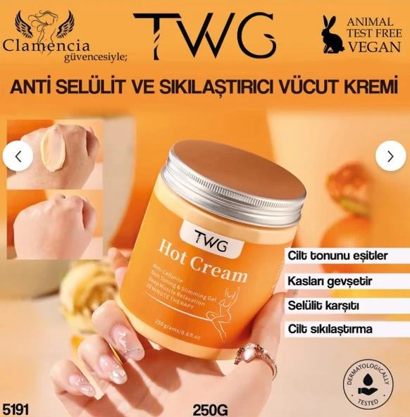 Clamencia TWG Anti-Selülit Zayıflama Kremi 250gr ürün görseli 1