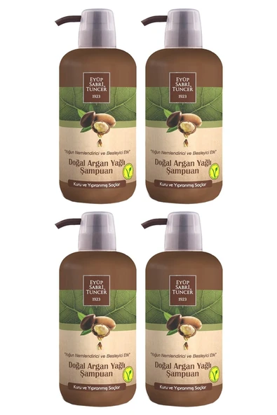 Doğal Argan Yağlı Şampuan 600 ml X4 Adet