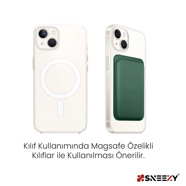 İphone 16-16 Plus - 16 Pro - 16 Pro max Uyumlu Birinci Sınıf Magsafe Cüzdan Magsafe Deri Kartlık  Haki - 2