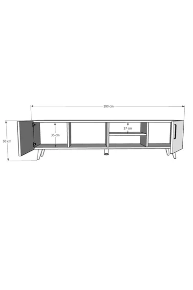Tv Ünitesi Ceviz & Beyaz T-17 - 5