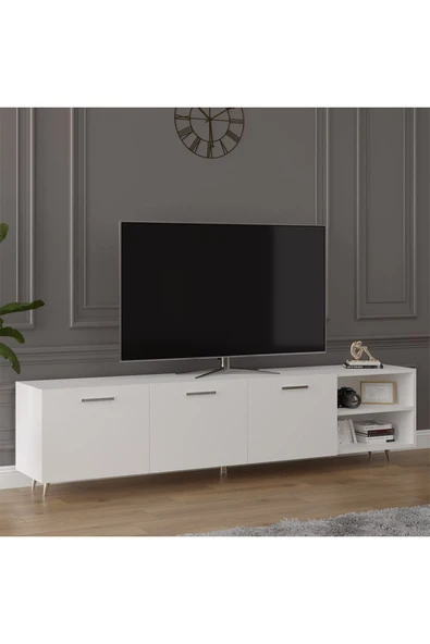 Asra Trend %100 MDFLAM Tv Ünitesi Beyaz T-18 - 2