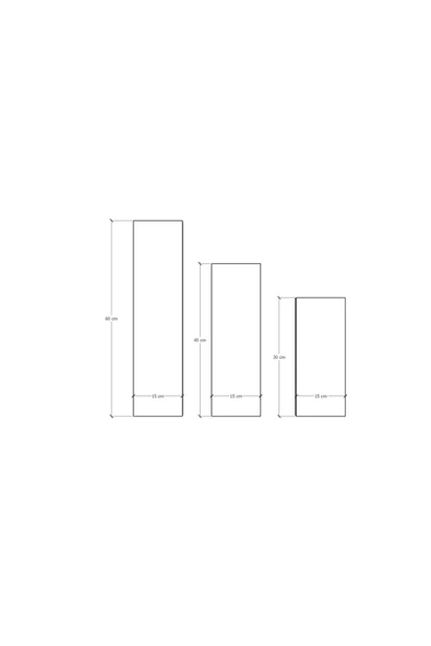 Modern Organizer Düzenleyici Dekoratif Kitaplık Banyo Mutfak 3'lü Duvarrafı - 9