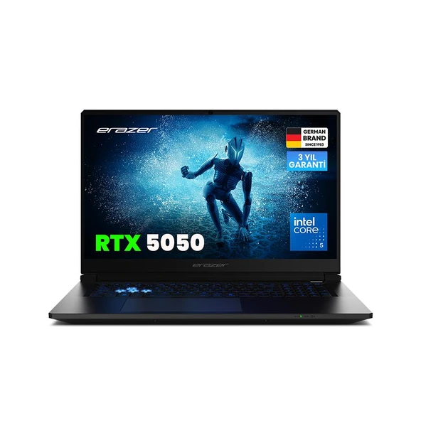 ERAZER Scout 17 E1 MD600006 Intel Ultra 5 210H 16GB RAM 1TB SSD RTX5050 17" 144Hz FHD IPS FreeDOS Oyuncu Laptop ürün görseli 1