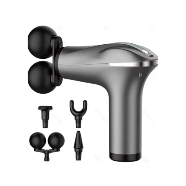 Ozmik HB-011  6 Fonksiyonlu Titreşimli Yoğurmalı 4 Başlıklı Masaj Aleti Darbeli Masaj Tabancası ürün görseli