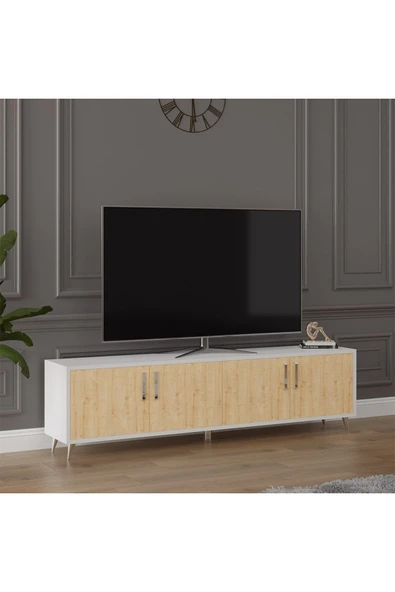 Tv Ünitesi Beyaz & Safir Meşe T-02 - 3