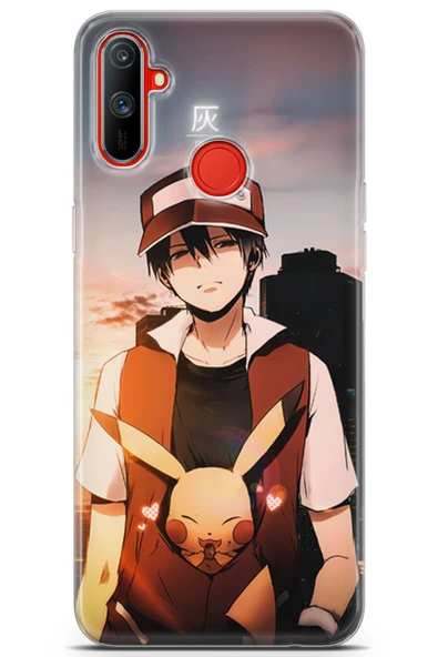 Uvilda Realme C3 Uyumlu Pokemon 22 Telefon Kabı Ketchum Pikachu