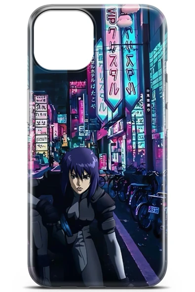 Uvilda Apple iPhone 13 Mini Uyumlu Manga 17 Baskılı Telefon Kabı Cyberpunk Ghost In The Shell - 2