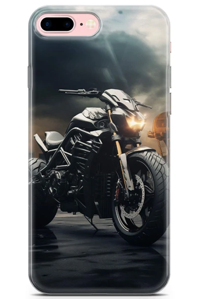 Uvilda Apple iPhone 7 Plus Uyumlu Otomoto 2 Fit Baskılı Spor Motor