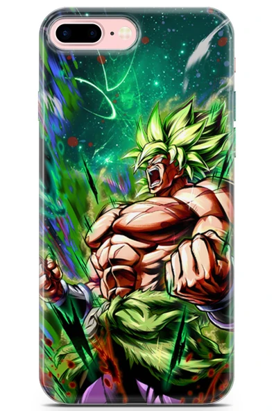 Uvilda Apple iPhone 7 Plus Uyumlu Anime 3 Renkli Tasarım Saiyan Rage Dragon Ball