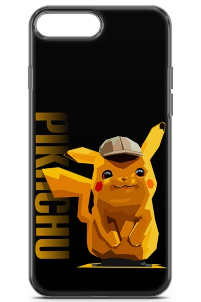 Uvilda Apple iPhone 7 Plus Uyumlu Pokemon 28 Hd Desenli Pikachu Pokemon Siyah - 2