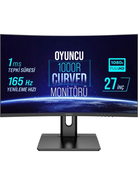 Warp WRP27-165-B 27" 1 ms Full HD Curved Oyuncu Monitörü