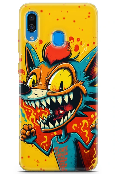 Uvilda Samsung Galaxy A20 Uyumlu Renkler 22 Parlak Baskılı Renk Köpek Sarı - 1