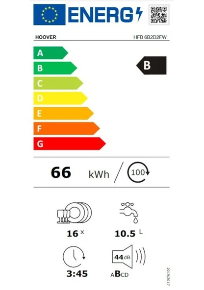 Hoover HFB 6B2D2FW Wi-Fi 9 Programlı Bulaşık Makinesi - 5