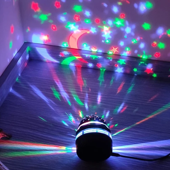 Mini Yıldızlı Projektör Gece Lambası - 4
