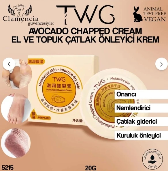 Clamencia TWG Nemlendirici Çatlama Karşıtı Krem 20gr ürün görseli 1
