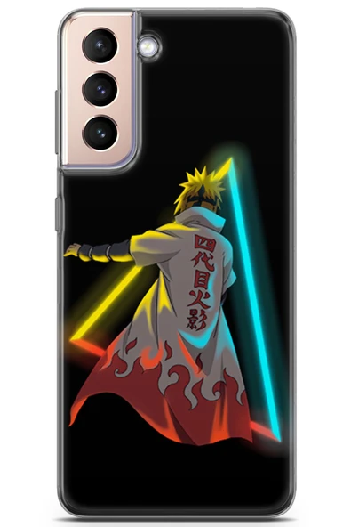 Uvilda Samsung Galaxy S21 Plus Uyumlu Anime 32 Koruyucu Minato Neon Naruto - 1