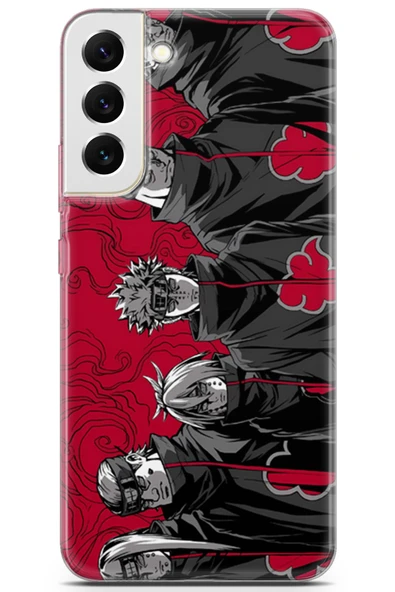 Uvilda Samsung Galaxy S22 Plus Uyumlu Manga 13 Telefon Kabı Akatsuki Shippuden Naruto