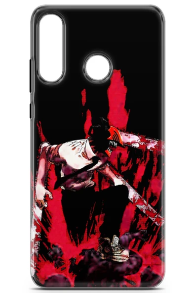 Uvilda Huawei P30 Lite Uyumlu Manga 31 Telefon Kabı Chainsaw Man Denji - 2