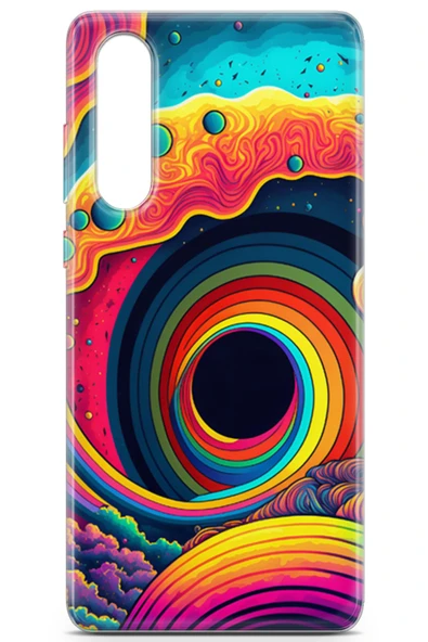 Uvilda Huawei P30 Uyumlu Renkler 12 Hd Desen Renk Sarmal Mavi - 2