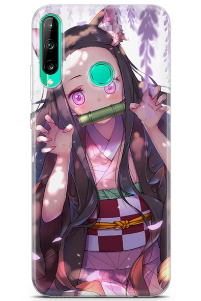 Uvilda Huawei P40 Lite E Uyumlu Anime 14 Parlak Baskılı Demon Slayer Nezuko