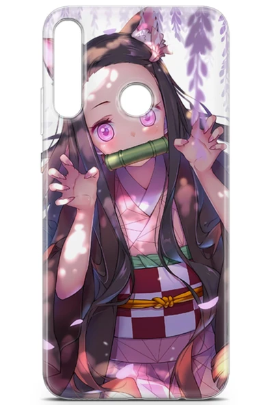 Uvilda Huawei P40 Lite E Uyumlu Anime 14 Parlak Baskılı Demon Slayer Nezuko - 2