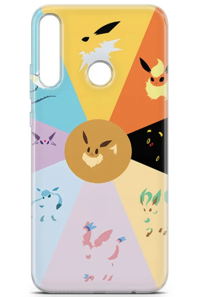 Uvilda Huawei P40 Lite E Uyumlu Pokemon 29 Fit Baskılı Eevee Evrimi - 2