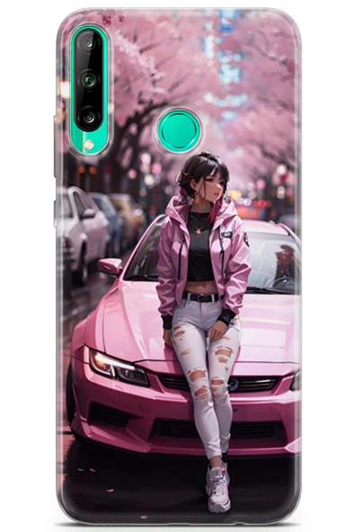 Uvilda Huawei P40 Lite E Uyumlu Otomoto 23 Uv Lans Pembe Spor Araba