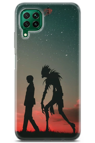 Uvilda Huawei P40 Lite Uyumlu Manga 15 Baskılı Telefon Kabı Death Note Gece