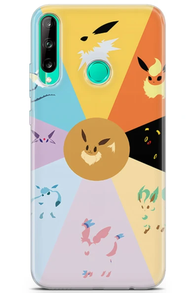 Uvilda Huawei P40 Lite E Uyumlu Pokemon 29 Fit Baskılı Eevee Evrimi