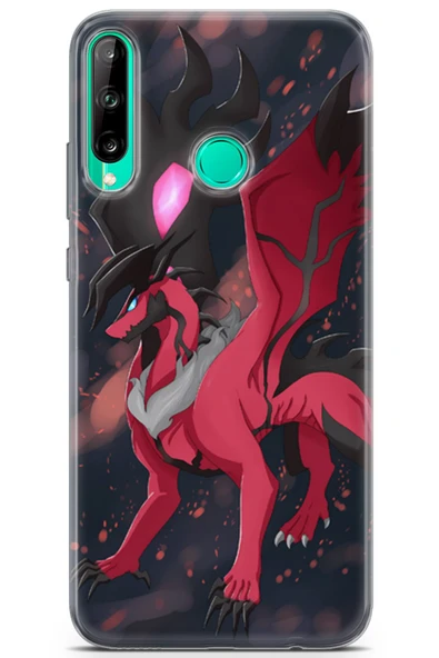 Uvilda Huawei P40 Lite E Uyumlu Pokemon 5 Renkli Tasarım Pokemon Yveltal